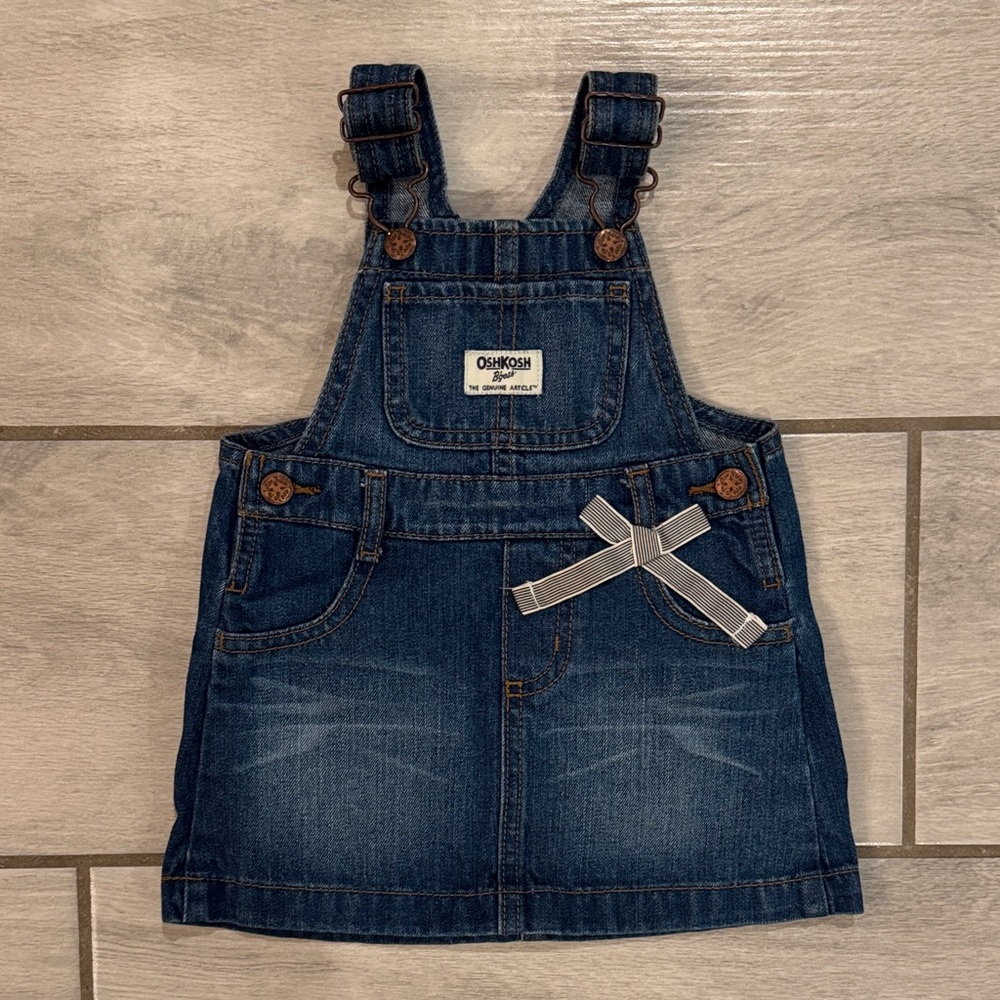 OshKosh B'gosh Dark Blue Kids Denim Overalls